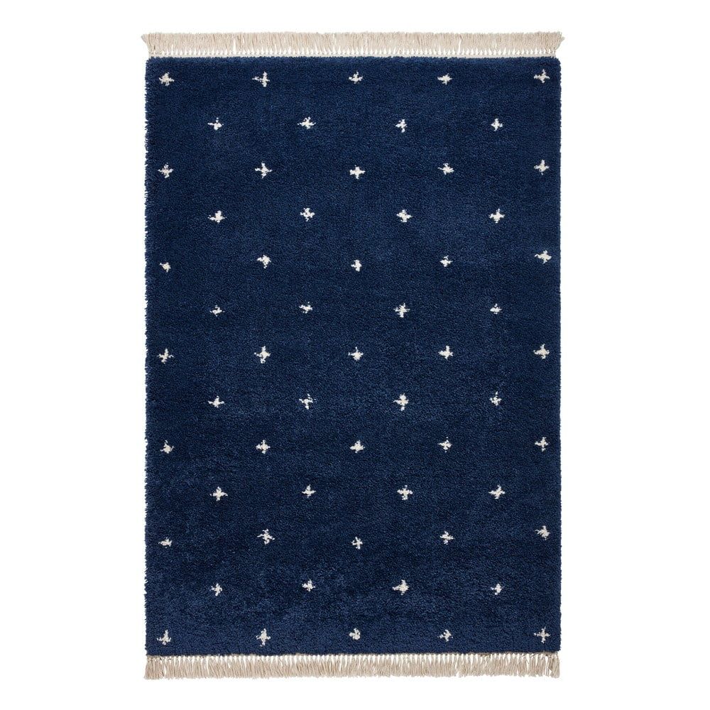 Námornícky modrý koberec Think Rugs Boho Dots, 120 x 170 cm