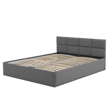 Čalúnená posteľ MONOS bez matraca rozmer 140x200 cm Tmavosivá