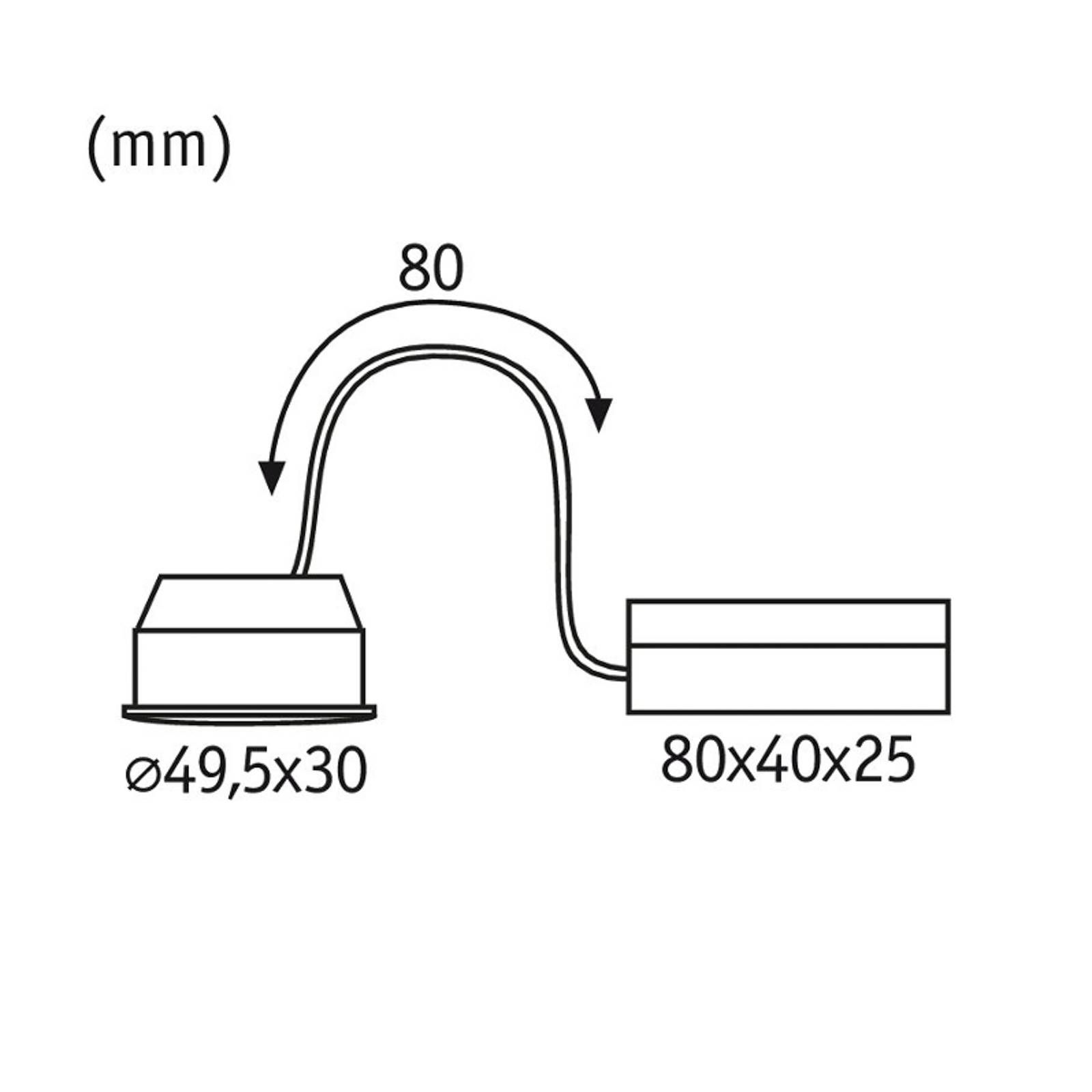 Paulmann Coin Nova Plus LED 38° 6, 3W 2700K, Obývacia izba / jedáleň, plast, 6.3W, K: 3cm