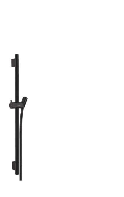 HansGrohe Unica'S - Sprchová tyč 650 mm so sprchovou hadicou, matná čierna 28632670