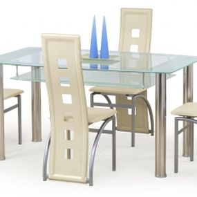 Jedálenský stôl: halmar cristal mliečny