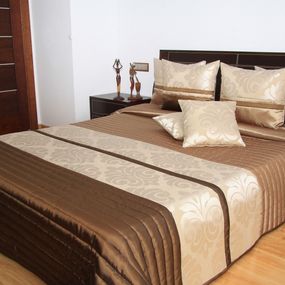 DomTextilu Luxusné hnedé prehozy na posteľ Šírka: 200 cm | Dĺžka: 220 cm 7747-103937