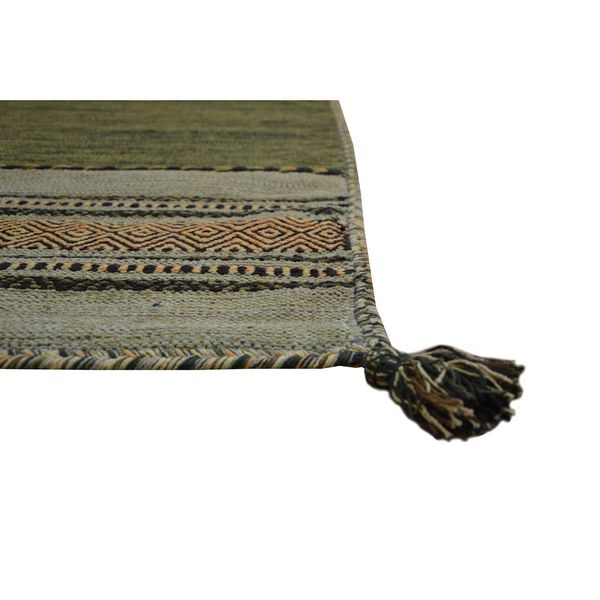 Zeleno-hnedý bavlnený koberec Webtappeti Antique Kilim, 160 x 230 cm