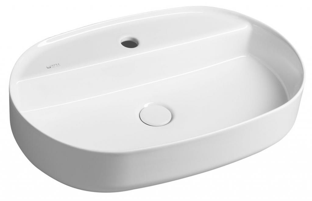 ISVEA - INFINITY OVAL keramické umývadlo na dosku, 60x40cm, biela 10NF65060