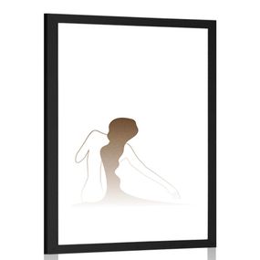 Plagát s paspartou tajomstvo ženského tela - 40x60 black