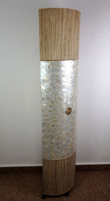Stojacia lampa  ROSA , pravá perleť, ručná práca,150 cm