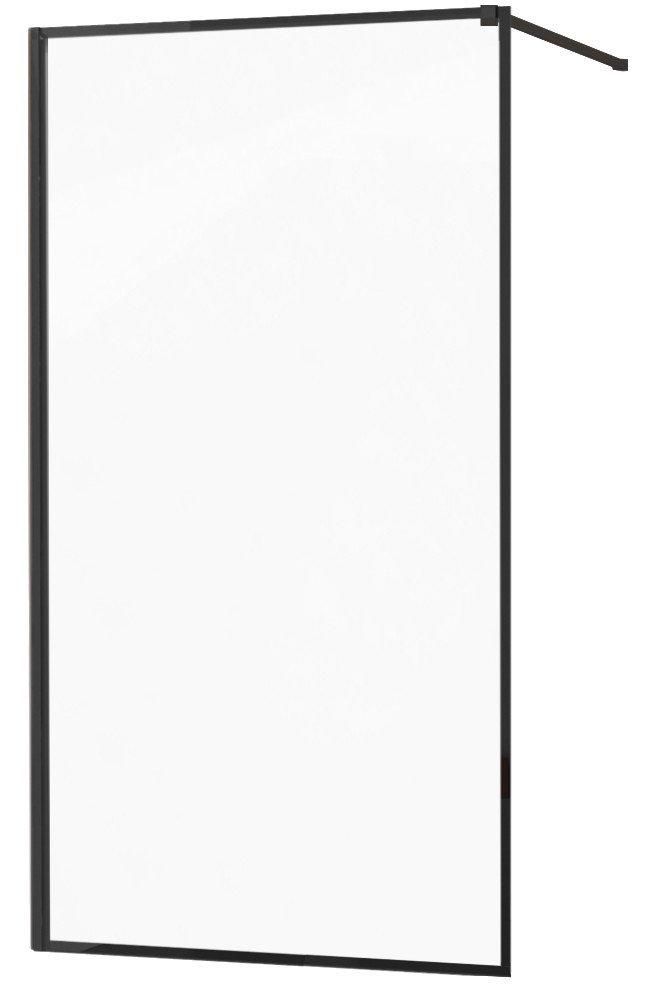MEXEN/S - KIOTO Sprchová zástena WALK-IN 90x200 cm 8 mm, čierna, čierny profil 800-090-101-70-70
