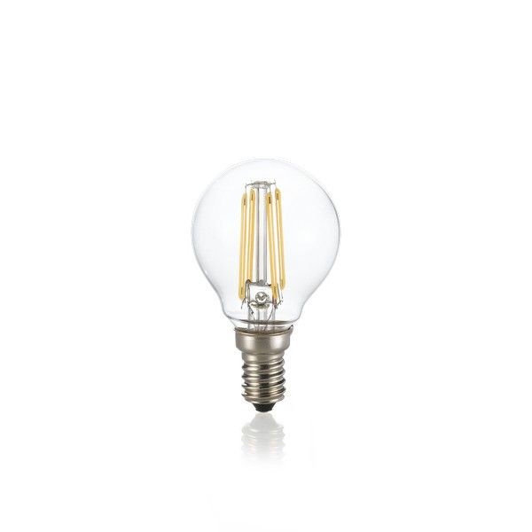 Ideal Lux 153926 LED žiarovka E14 Filament P45 4W/450lm 4000K priehľadná, kvapka