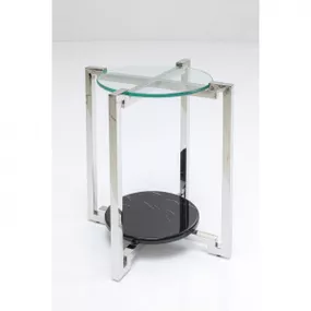KARE Design Odkládací stolek Vivian - stříbrný, Ø55cm