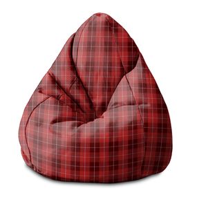 Sedací vak  Pearshape Christmas Red Checker-S-Oxford