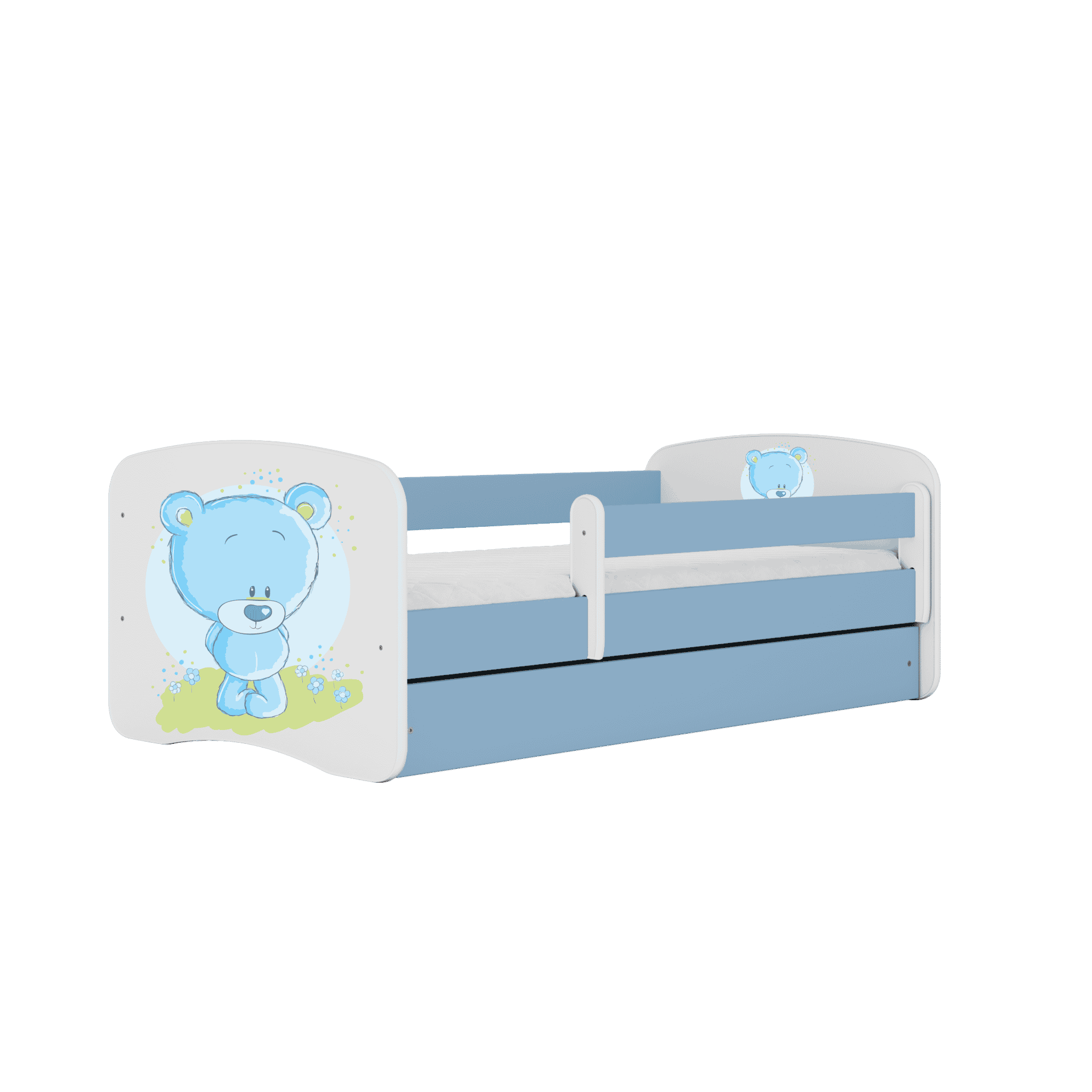 Letoss Detská posteľ BABY DREAMS 140/70- Modrý Macko Modrá Bez matraca Bez uložného priestoru