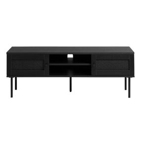 Čierny TV stolík v dekore duba 120x43 cm Pensacola – Unique Furniture