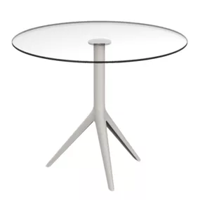 VONDOM - Okrúhly stôl MARI-SOL, sklenená doska - rôzne veľkosti (trojnohá podnož)