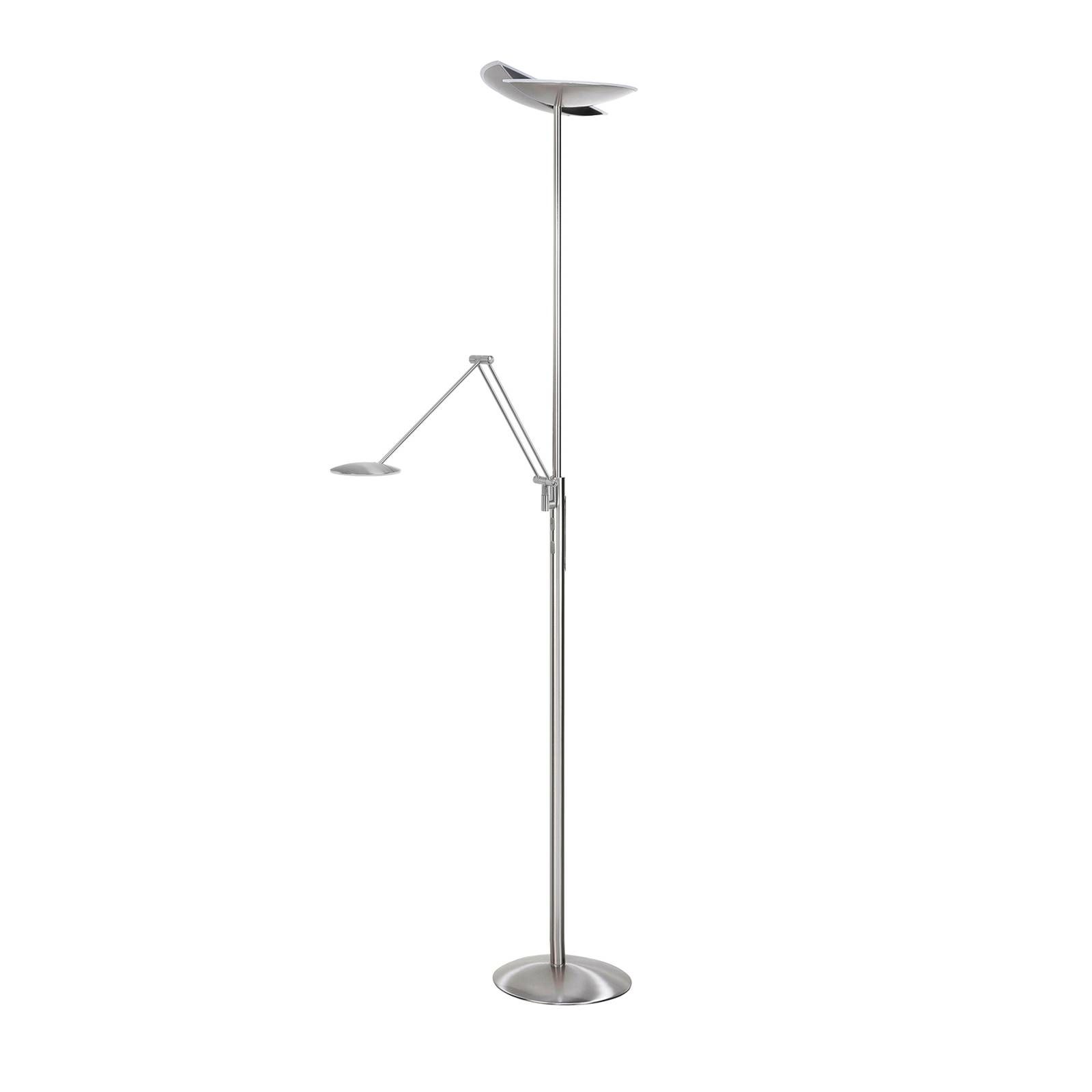 HighLight LED stojacia lampa Sapporo na čítanie CCT nikel, Obývacia izba / jedáleň, kov, K: 183cm