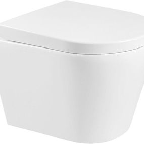 MEXEN/S - Rico Závesná WC misa Rimless vrátane sedátka s slow, Duroplast, biela 30720200