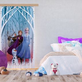 FCP L 6165 AG Design textilný foto záves detský obrazový Disney - Frozen, Ľadové kráľovstvo FCPL 6165 s úplným zatienením, veľkosť 140 x 245 cm