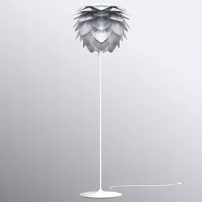 UMAGE Silvia médium stojaca lampa oceľ, Obývacia izba / jedáleň, hliník, oceľ, MDF, plast, E27, 15W, K: 165cm