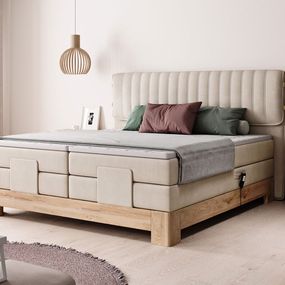 Boxspring posteľ massiv wood SANDRA