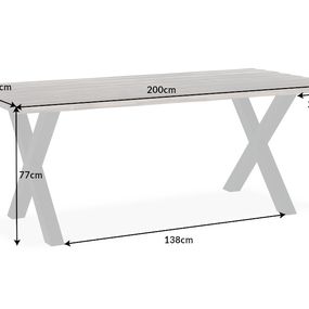 Jedálenský stôl TALOS Dekorhome 200x100x77 cm
