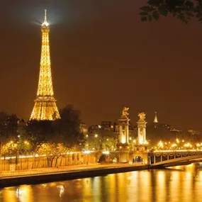 KOMR 123-4 Nuit'D or - Fototapeta Komar Eiffelova veža, veľkosť 254 x 184 cm