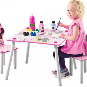 BHome Detský stôl so stoličkami MYŠKA MINNIE
