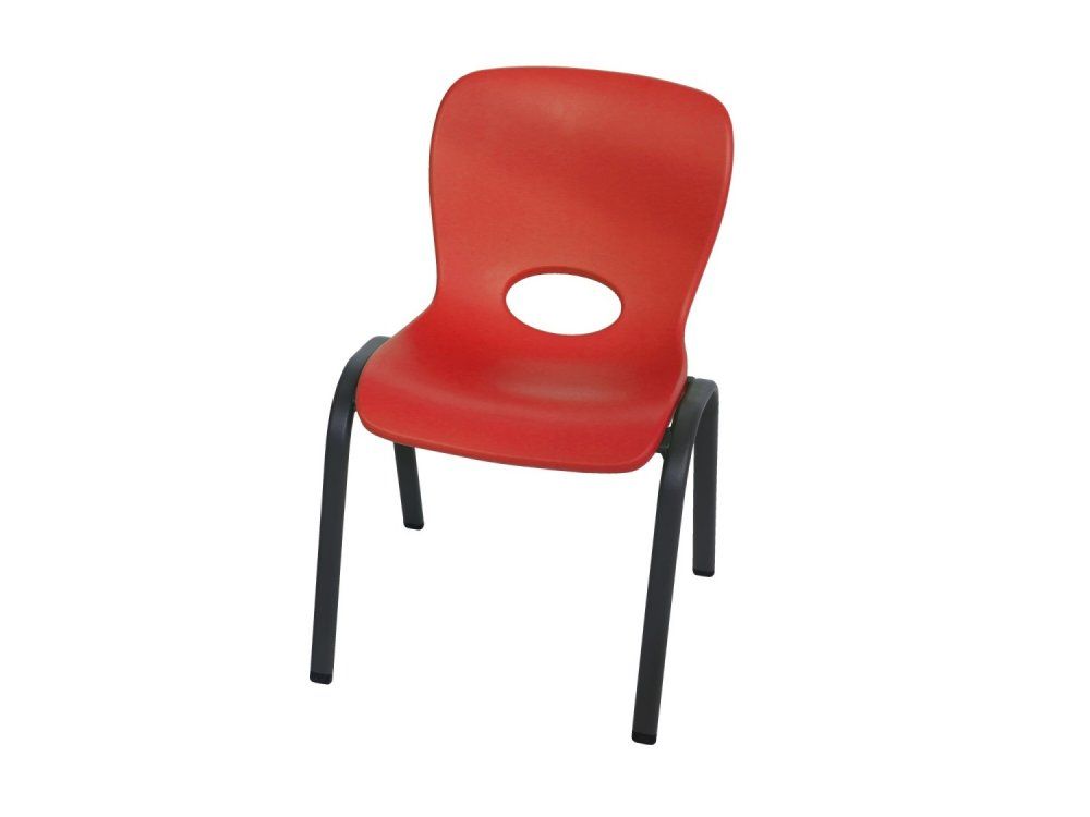 Detská stolička HDPE Dekorhome Červená