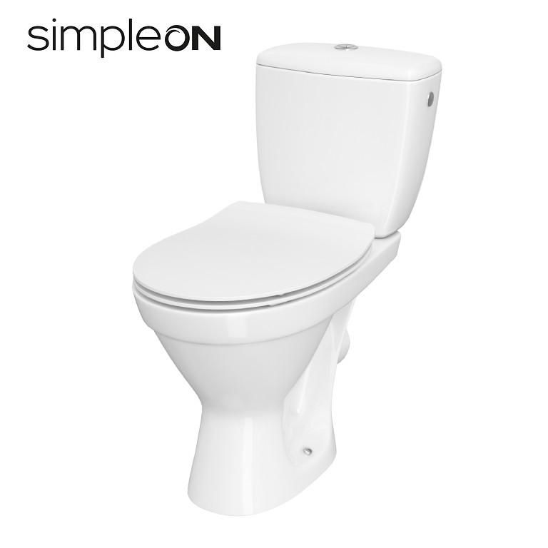 CERSANIT - WC KOMBI 696 CERSANIA SIMPLEON 010 3/ 6L+DUROPLAST SLIM SEDADLO SOFTCLOSE K11-2338