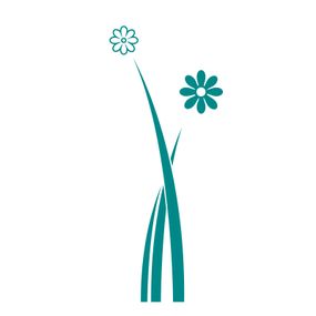 Pieris design Kvety s listami - nálepka na stenu levanduľová