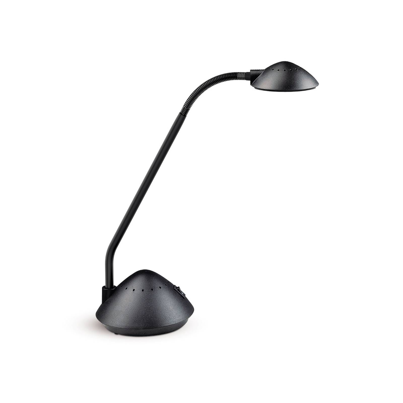Maul Stolová LED lampa MAULarc ohybné rameno, čierna, Pracovňa / Kancelária, plast, kov, 4W, K: 38cm