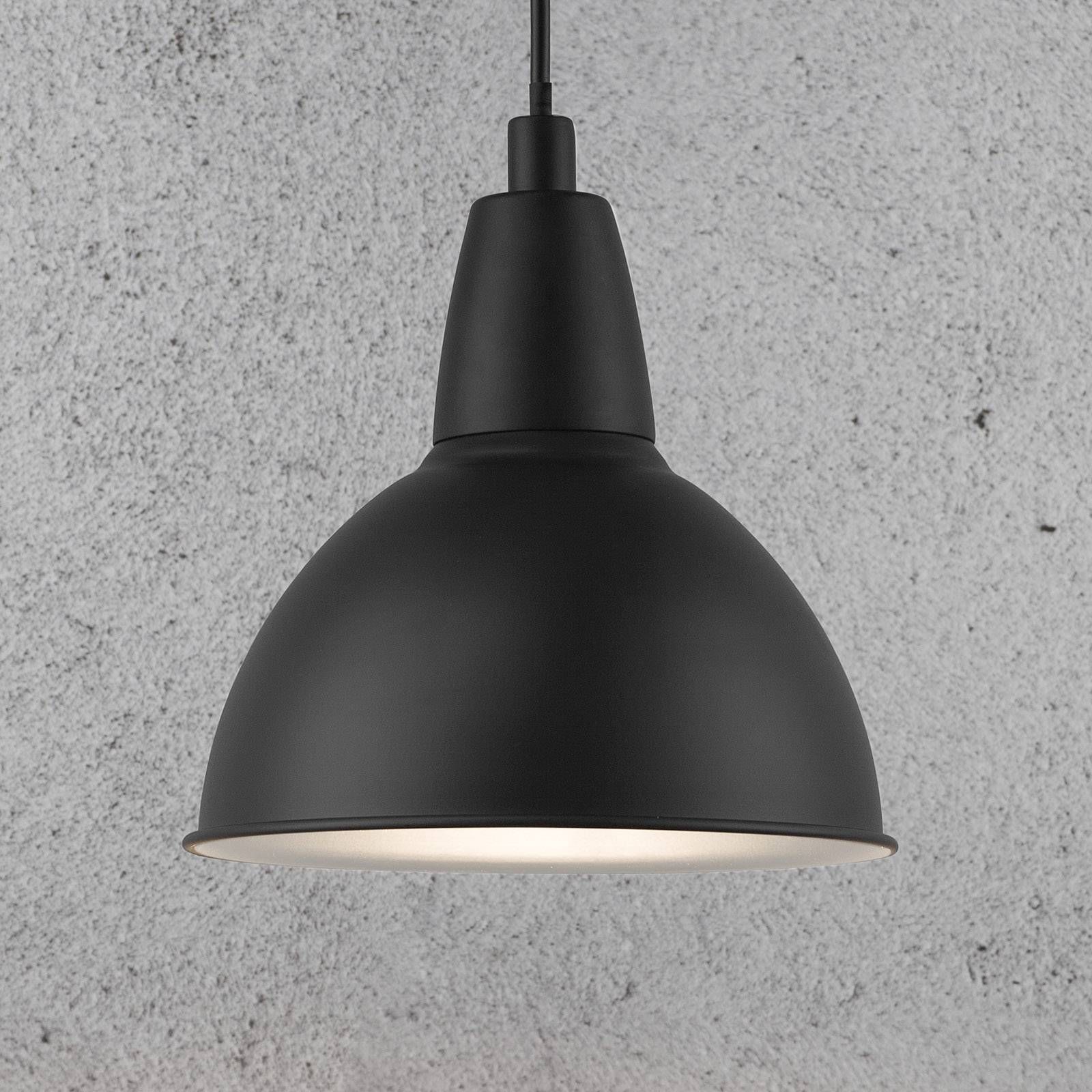 Nordlux Závesná lampa Trude s kovovým tienidlom, čierna, Obývacia izba / jedáleň, kov, E27, 42W, K: 22.5cm