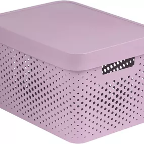 Úložný box s vekom CURVER - ružový 17 l