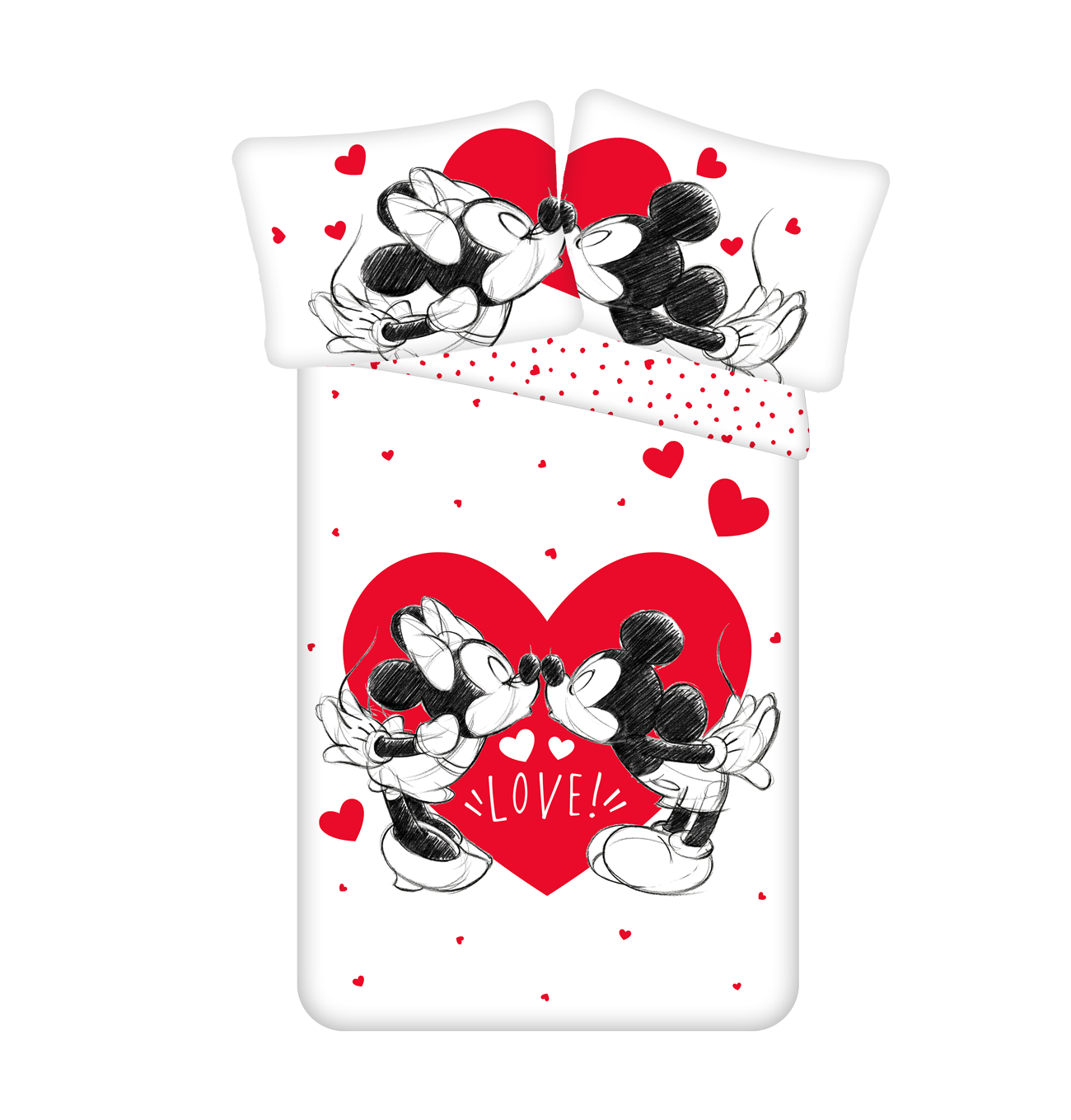 Jerry Fabrics Bavlnené obliečky Mickey and Minnie 