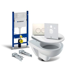 SET Geberit Duofix Delta 6v1 ( modul, tlačítko Delta21, kotvy, izolácia, WC Selnova, WC sedátko)