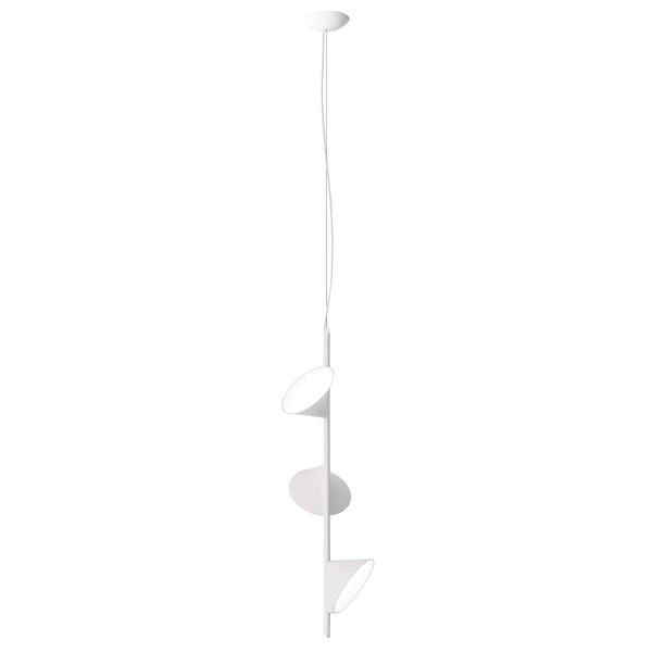 Axo Light Axolight Orchid závesné LED svietidlo 3-pl., biele, Obývacia izba / jedáleň, hliník, 10W, K: 97cm