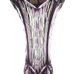 Krištáľová váza Peel, farba fialová, výška 205 mm