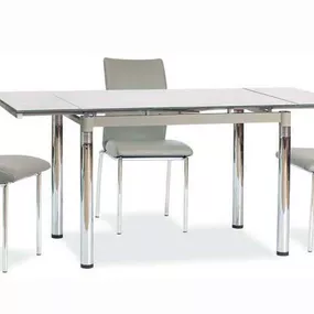 GT-018 jedálenský stôl, chróm/šedé sklo