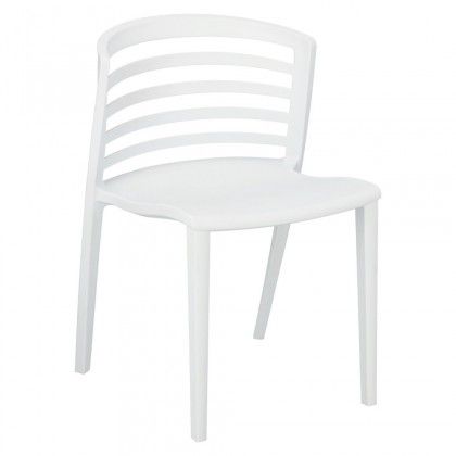 Plastová jedálenská stolička Monia biela
