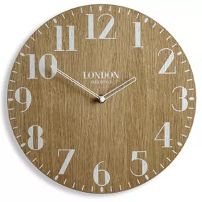 DomTextilu Dekoračné hodiny v retro štýle LONDYN RETRO WOOD 30cm 16608