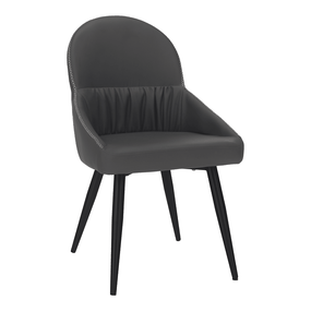 Kondela Jedálenská stolička, ekokoža sivá/kov, KALINA 71073