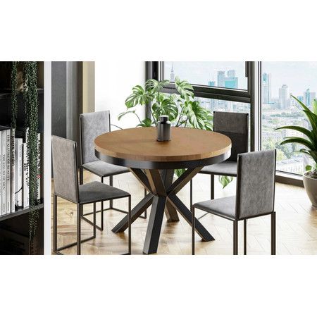 Jedálenský stôl WIKI - dub artisan/čierna
