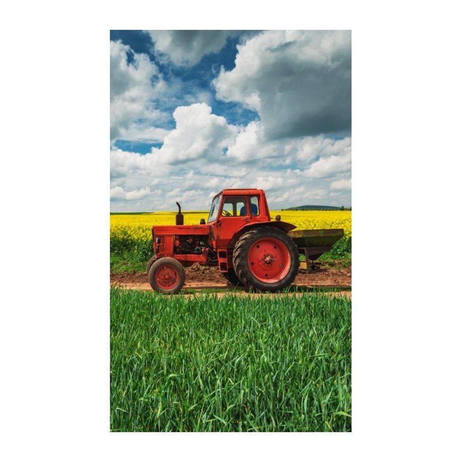 Carbotex · Detský uterák Červený traktorík - 100% bavlna, froté  350 gr./m² - 30 x 50 cm
