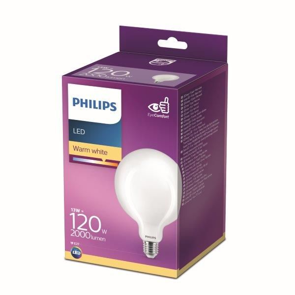 Philips 8718699764814 LED žiarovka Globe 13W/120W 2000lm E27 2700K G120