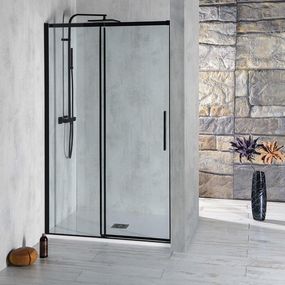 POLYSAN - ALTIS LINE BLACK sprchové dvere 1470-1510mm, výška 2000mm, číre sklo AL4212B