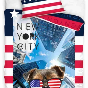 DomTextilu Posteľné obliečky New York 2 časti: 1ks 160 cmx200 + 1ks 70 cmx80 Červená 140x200 cm 23607-142893