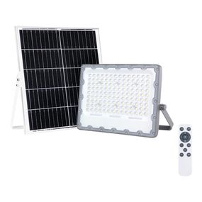 LED Reflektor so solárnym panelom FOCUS 100W/15000 mAh 3,2V 6000K IP65 + DO