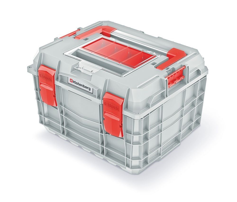 Kufr na nářadí CEBLOCCK ALLU LOG 45 x 38 x 29,7 cm šedo-červený