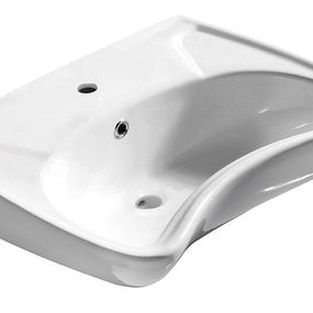 ISVEA - HANDICAP keramické umývadlo pre telesne postihnutých, 59,5x45,6cm, biela (3001) 10TP60060