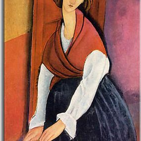 Jeanne Hebuterne in Red Shawl Obraz zs17672