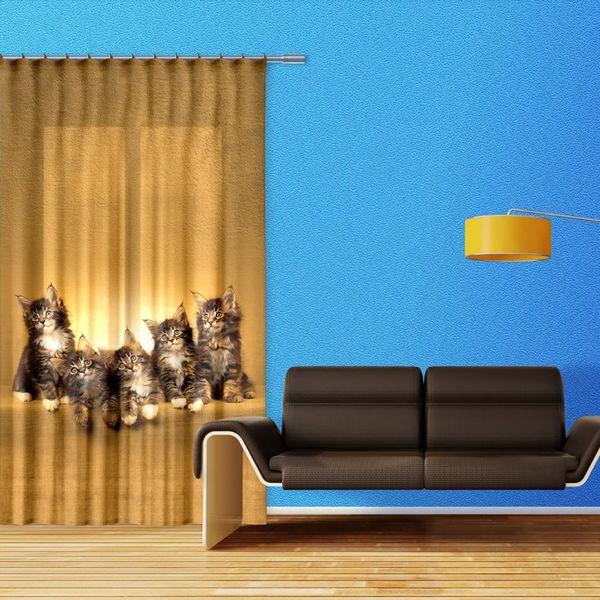 FCP L 6521 AG Design textilní foto závěs obrazový Cats - Kočky FCPL 6521, velikost 140 x 245 cm