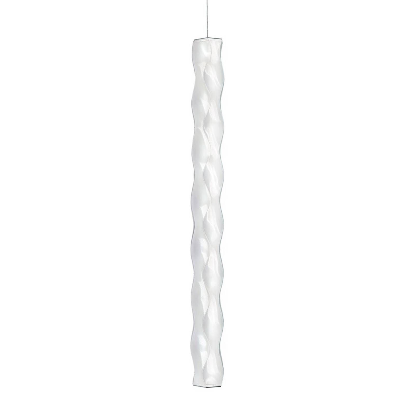 Slamp Hugo Vertical závesné LED svietidlo, biele, Obývacia izba / jedáleň, Lentiflex®, 25W, K: 100cm